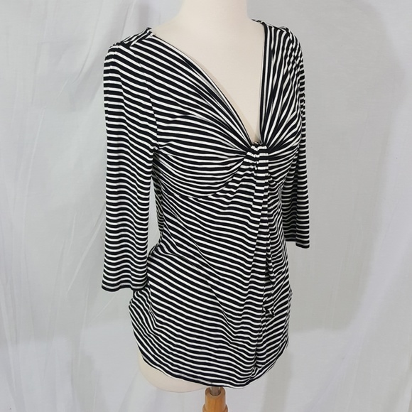 White House Black Market Striped Blouse sz S - Picture 11 of 12
